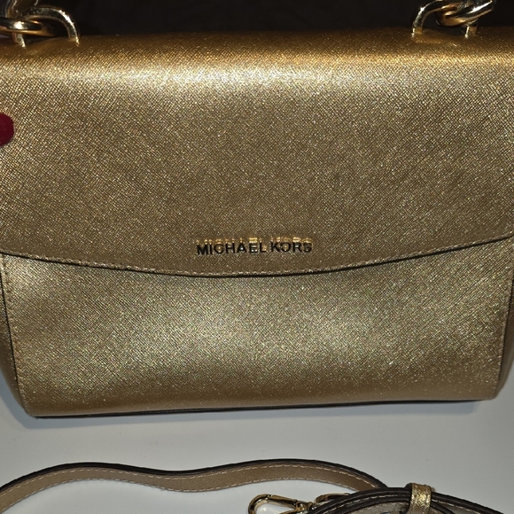 Michael Kors Gold Satchel Bag - Picture 2 of 16